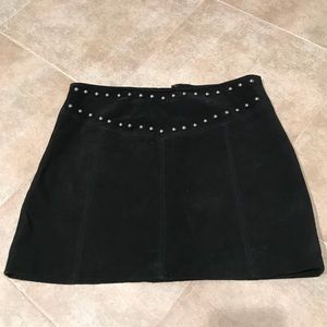 Studded faux Suede Skirt
